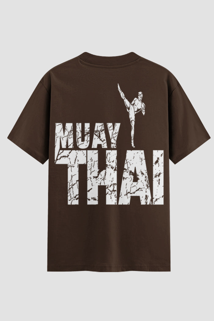 Camiseta Oversized Muay Thai High Kick Grunge