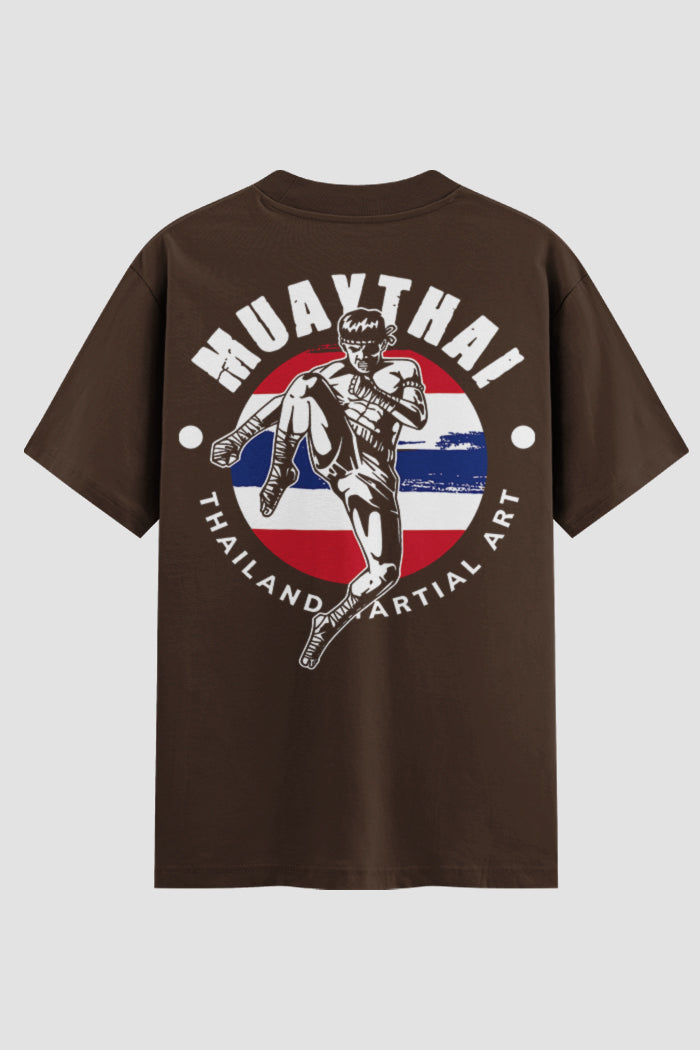 Camiseta Oversized Muay Thai Flag Kick