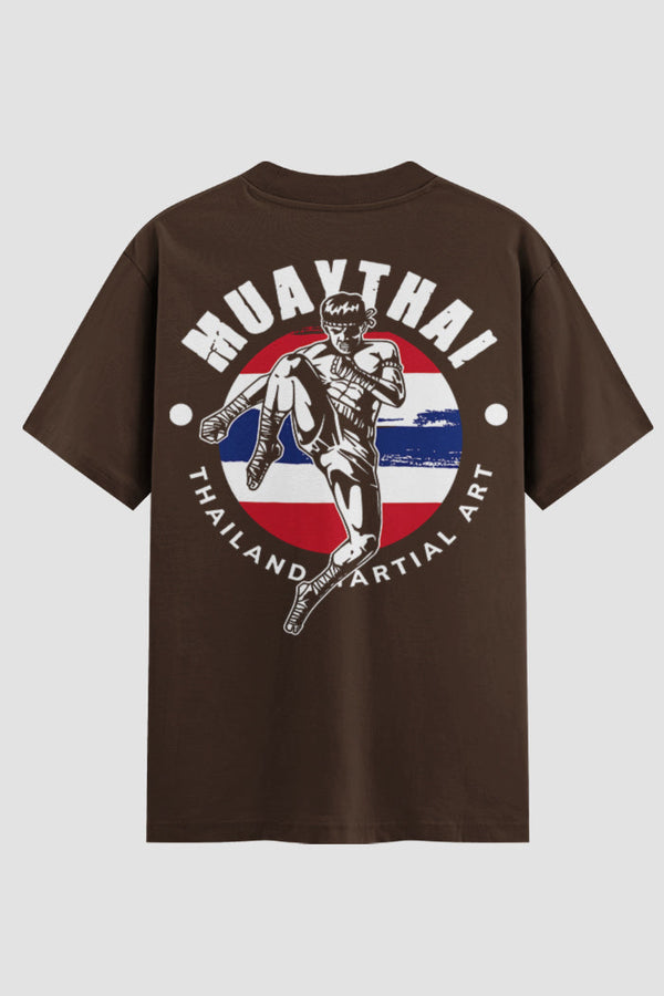 Camiseta Oversized Muay Thai Flag Kick