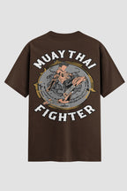 Camiseta Oversized Muay Thai Fighter Emblem