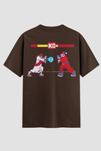 Camiseta Oversized Jesus vs Santa