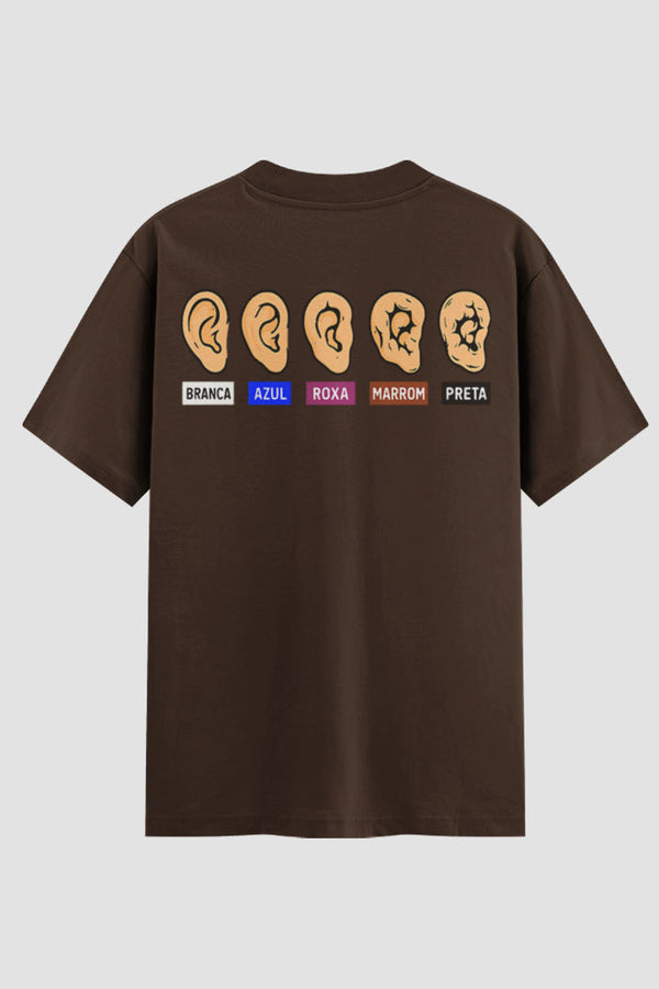 Camiseta Oversized Jiu-Jitsu  Orelha e Evolução