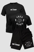 Kit Camiseta Dryfit com Short Dry Fit Jiu Jitsu Free Hugs