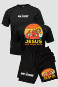 Kit Camiseta Dryfit com Short Dry Fit Jiu Jitsu Jesus has your back