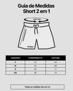 Short de compressão  2 em 1 boxe Panda Karma