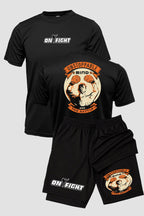 Kit Camiseta Algodão Short Dry Fit Boxe Unstoppable Mind kit short e camiseta boxe OnFight 