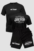 Kit Camiseta Dryfit com Short Dry Fit Jiu Jitsu Arte Suave Script kit short e camiseta jiujitsu OnFight 