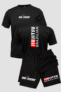 Kit Camiseta Dryfit com Short Dry Fit Jiu Jitsu Brazilian Jiu-jitsu kit short e camiseta jiujitsu OnFight 