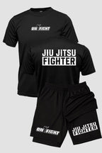 Kit Camiseta Dryfit com Short Dry Fit Jiu Jitsu Fighter Team kit short e camiseta jiujitsu OnFight 