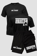 Kit Camiseta Dryfit com Short Dry Fit Jiu Jitsu Vertical kit short e camiseta jiujitsu OnFight 