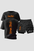 Kit Camiseta Dryfit com Short Dry Fit Muay Thai Tiger Laranja kit short e camiseta muaythai OnFight 