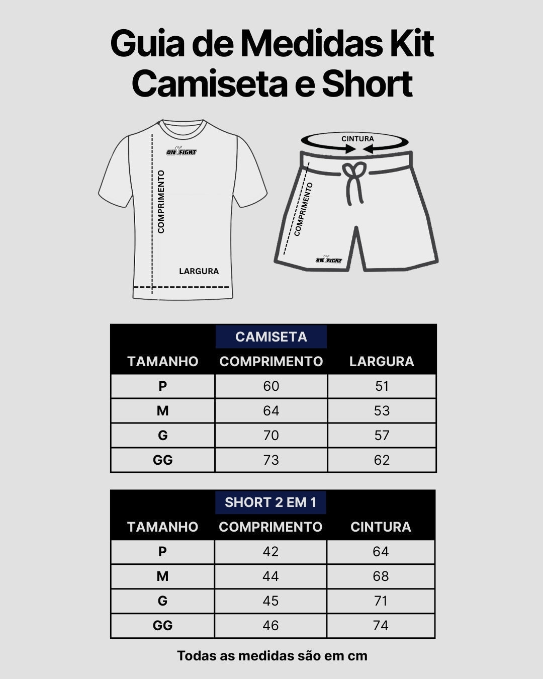 Kit Camiseta Dryfit com Short Dry Fit Muay Thai Fighter Azul Navy