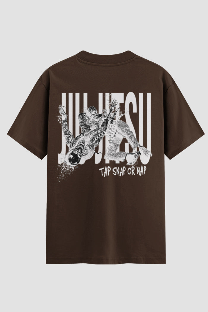 Camiseta Oversized Jiu-Jitsu Tap snap or nap