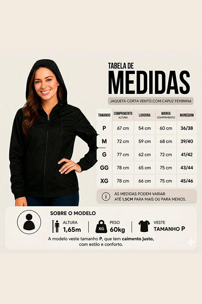 Corta vento feminino onfight