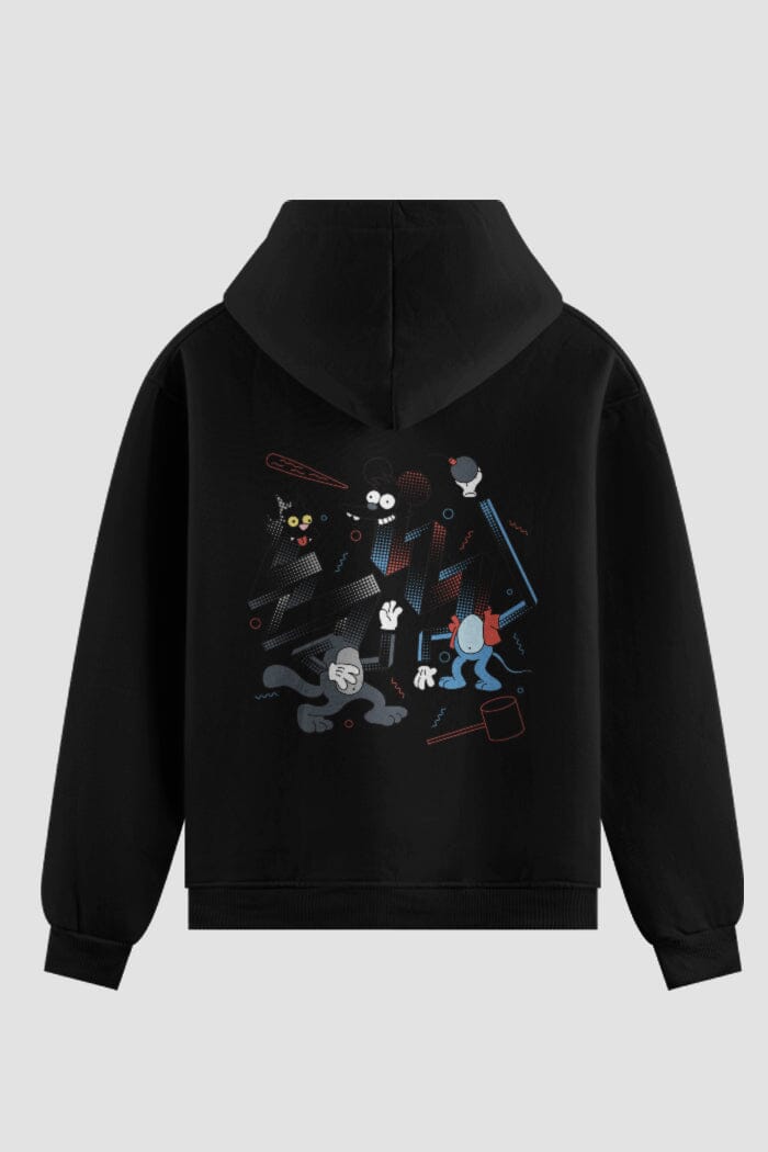 Moletom Cat & Mouse Onfight Moletons engraçados OnFight P Preto 