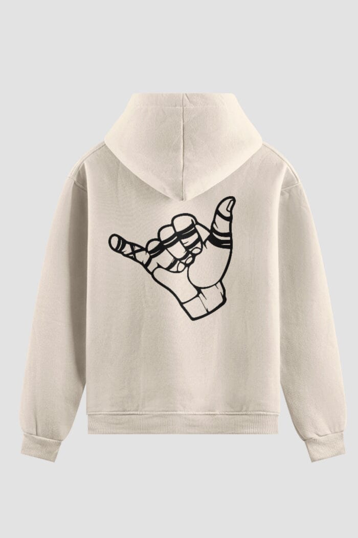 Moletom Jiu-Jitsu Shaka Hand Moletom jiu-jitsu OnFight P Off White 