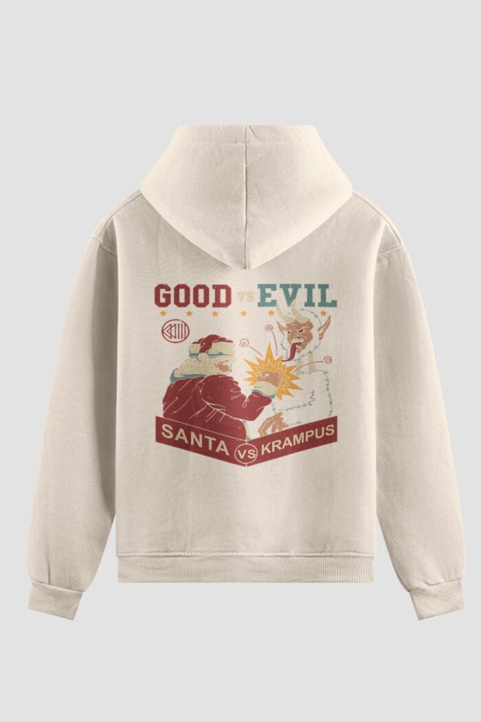 Moletom Santa vs Krampus Onfight Moletons engraçados OnFight P Off White 