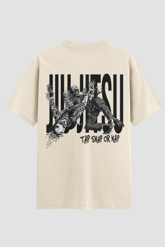 Camiseta Oversized Jiu-Jitsu Tap snap or nap