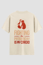 Camiseta Oversized boxe fighting the patriarchy