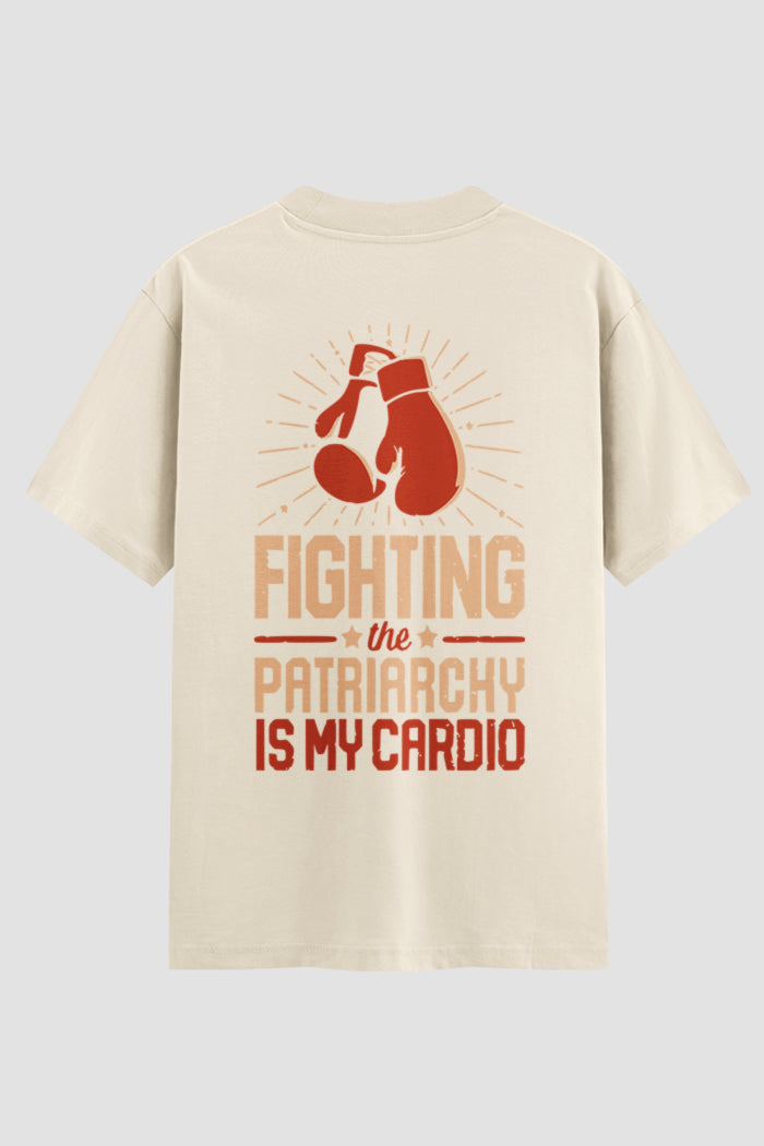 Camiseta Oversized boxe fighting the patriarchy