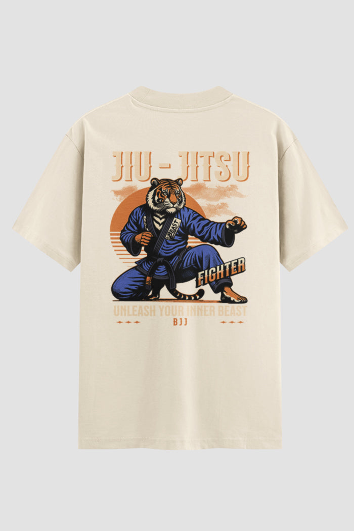 Camiseta Oversized Jiu-Jitsu Unleash Your Inner Beast