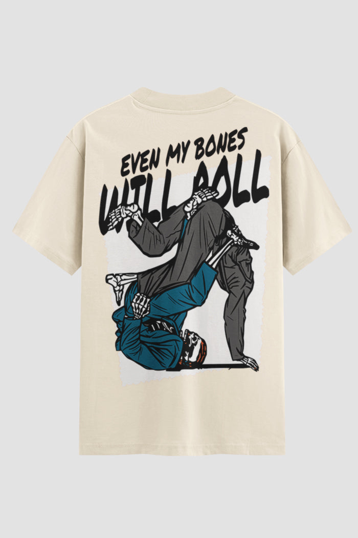 Camiseta Oversized Jiu-Jitsu  Even My Bones Will Roll