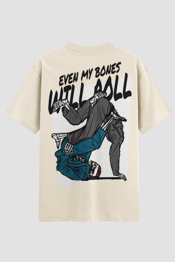 Camiseta Oversized Jiu-Jitsu  Even My Bones Will Roll