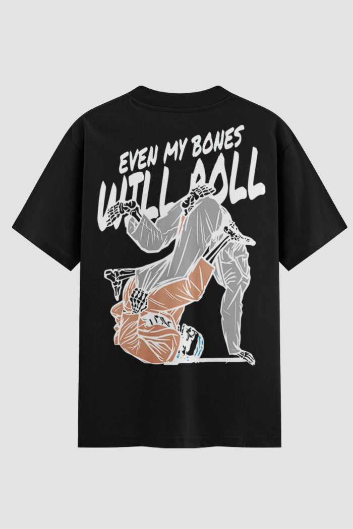 Camiseta Oversized Jiu-Jitsu  Even My Bones Will Roll