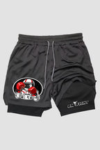 Short de compressão 2 em 1 boxe Astronauta Boxeador shorts boxe OnFight 