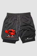 Short de compressão 2 em 1 boxe Luvas Digital 3d shorts boxe OnFight 