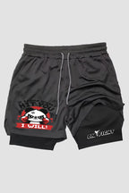 Short de compressão 2 em 1 boxe Panda Karma shorts boxe OnFight 