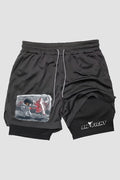 Short de compressão 2 em 1 boxe Rocky Treino de Carne shorts boxe OnFight 