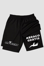 Short de compressão 2 em 1 jiu-jitsu Abraço Grátis shorts Jiu-jitsu OnFight 