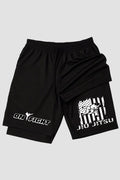 Short de compressão 2 em 1 jiu-jitsu Bjj Patriot shorts Jiu-jitsu OnFight 