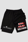 Short de compressão 2 em 1 jiu-jitsu Bora Rolar Soltinho shorts Jiu-jitsu OnFight 
