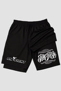 Short de compressão 2 em 1 jiu-jitsu Classic Script Jiu-Jitsu shorts Jiu-jitsu OnFight 