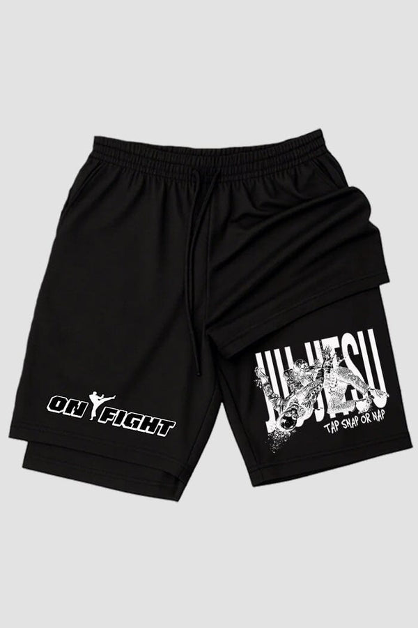 Short de compressão 2 em 1 jiu-jitsu Death Roll – Till The Last Tap