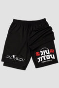 Short de compressão 2 em 1 jiu-jitsu Deep Roll – No Shortcuts shorts Jiu-jitsu OnFight 