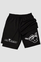 Short de compressão 2 em 1 jiu-jitsu Hang Loose Roll shorts Jiu-jitsu OnFight 