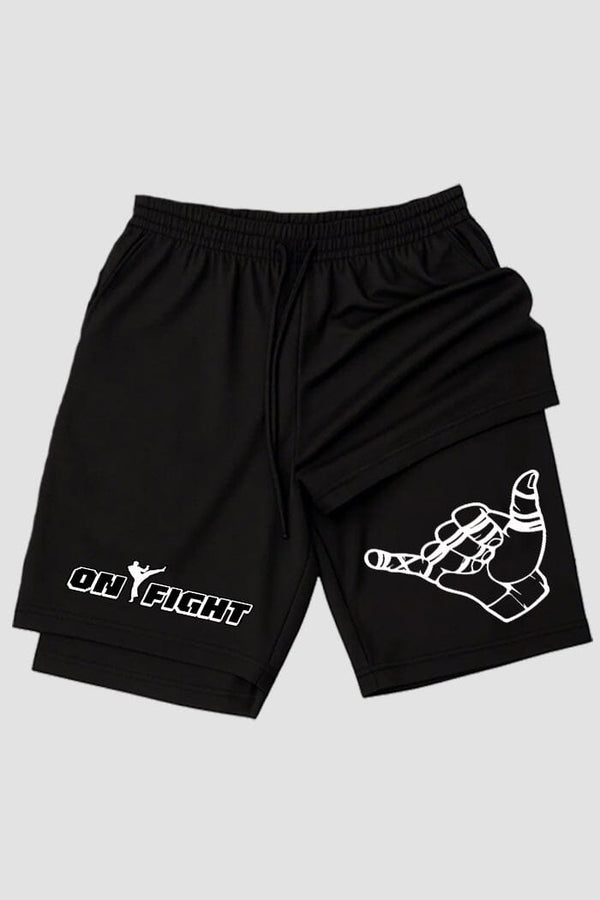 Short de compressão 2 em 1 jiu-jitsu Hang Loose Roll