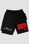 Short de compressão 2 em 1 jiu-jitsu Kanji shorts Jiu-jitsu OnFight 