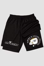 Short de compressão 2 em 1 jiu-jitsu Kimura & Coffee shorts Jiu-jitsu OnFight 
