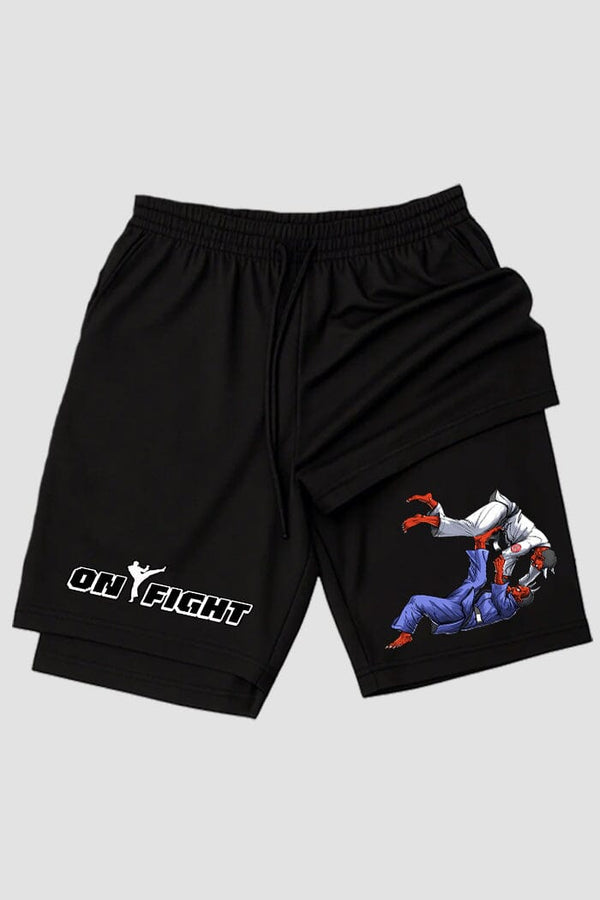 Short de compressão  2 em 1 jiu-jitsu Oni Roll – Demons On The Mat