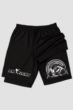 Short de compressão 2 em 1 jiu-jitsu Submission Flow shorts Jiu-jitsu OnFight 