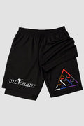 Short de compressão 2 em 1 jiu-jitsu Triangle Of Belts shorts Jiu-jitsu OnFight 
