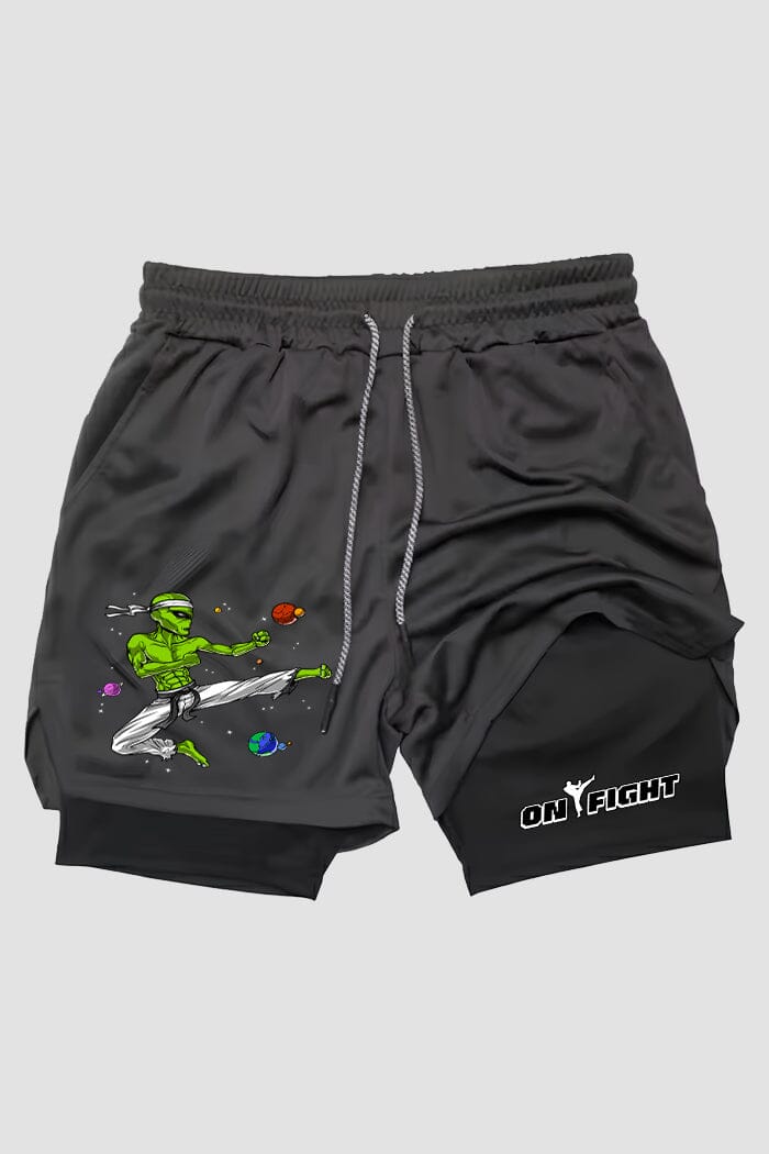 Short de compressão 2 em 1 karate Alien Karate shorts Karate OnFight 