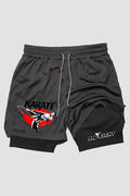 Short de compressão 2 em 1 karate Champion shorts Karate OnFight 