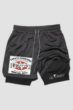 Short de compressão 2 em 1 karate Champion Vintage shorts Karate OnFight 