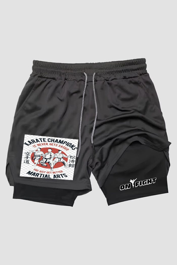 Short de compressão  2 em 1 karate Champion Vintage