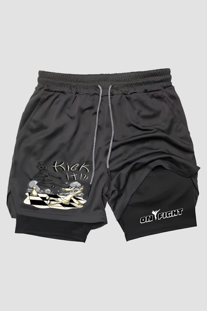Short de compressão 2 em 1 karate Chess Fighter shorts Karate OnFight 